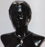 Conch Shape Zircon-Silver Pendant Earrings Set - Image 3