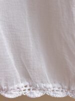 Crochet Border, white chiffon dupatta - Image 2
