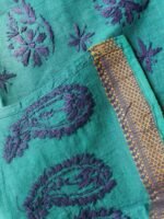 Dark-Green Chikankari cotton ladies kurta - Image 3