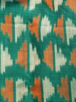 Dark-green Mercerized cotton Ikat Kurta Fabric - Image 2