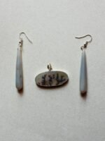Landscape Dendritic Agate Pendant Set - Image 2