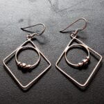 Beauty of Geometry Pure Silver dangle Earrings