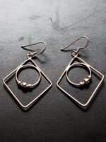 Beauty of Geometry Pure Silver dangle Earrings