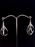 Three Drops Pure silver dangle Earrings - Image 3