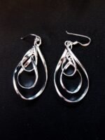 Three Drops Pure silver dangle Earrings