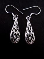 Handmade drop shape Silver Earrings - Image 3