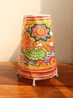 Fish painted medium Tholu Bommalata Table lamp - Image 3