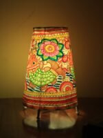 Fish painted medium Tholu Bommalata Table lamp - Image 2