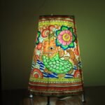 Fish painted medium Tholu Bommalata Table lamp