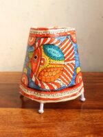 Fish painted Small Tholu Bommalata Table Lamp - Image 2