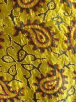 Green Block-printed Kantha Embroidered Silk Dupatta - Image 2