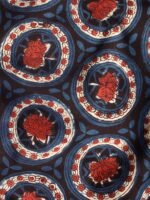 Indigo Dabu-Bagru Block-Printed Cotton Fabric - Image 2