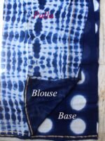 Chanderi Shibori Indigo Silk-cotton Sari - Image 3