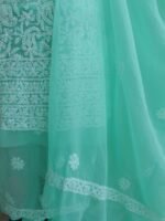 Jadeite Green Georgette Chikankari suit - Image 2