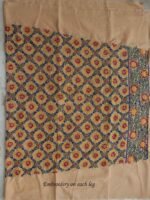 Light brown punjabi Phulkari salwar fabric - Image 2