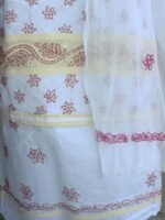 Light-yellow and White Chikankari 3pc ladies Suit - Image 2