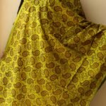 Green Block-printed Kantha Embroidered Silk Dupatta