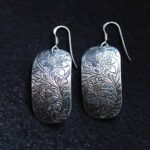 The Lotus Bloom- Handcarved Silver Earrings