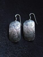 The Lotus Bloom- Handcarved Silver Earrings