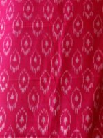 Magenta mercerized Cotton Ikat Kurta Fabric - Image 2
