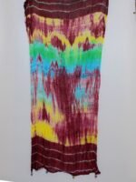 Multicolor, Shibori-Laheriya, PolySilk dupatta - Image 3