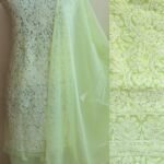 Mindaro-Yellow Georgette Chikankari Dress-material