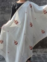 Mochi Takka Handembroidered Chanderi Dupatta - Image 2
