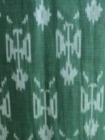 Moss-green Ikat mercerized cotton kurta fabric - Image 2