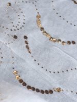 Mukaish Badla Embroidery white georgette Dupatta - Image 4