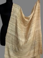 Silver Mukaish Embroidered Beige Tussar Silk Dupatta - Image 2