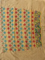 Multicolour Phulkari on fawn-brown Salwar fabric - Image 2