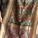 Multicolour Meenakari Banarasi on Black art-silk Dupatta