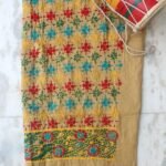 Multicolour Phulkari on fawn-brown Salwar fabric
