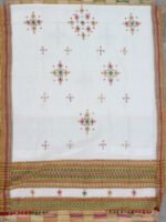 off-white mirrorwork Bhujodi woolen Shawl - Image 3