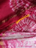 Fushia-Pink and White chanderi dress-material - Image 2