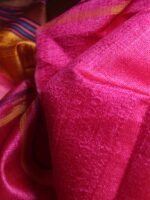 Pink Bhagalpuri Dupion Silk Sari - Image 2