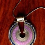 Pink Enamel Necklace