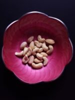 Pink Enameled Serving bowl