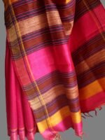 Pink Bhagalpuri Dupion Silk Sari - Image 4