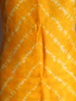 Purple & Yellow Shibori chanderi dress-material - Image 2