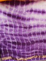 Purple & Yellow Shibori chanderi dress-material - Image 3