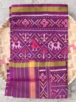 Purple Hathi popat pure silk Patola Dupatta