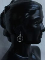 Purple stone, Circular, pure silver Earrings - Image 3