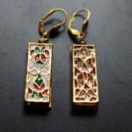 Rectangular kundanwork Earrings
