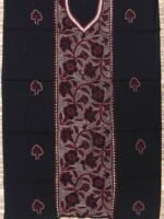 Red, Beige reverse kantha cotton Kurta Fabric - Image 2