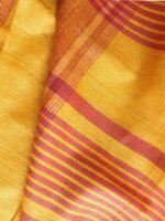 Red border, yellow Ghicha tussar silk sari - Image 4