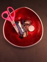 Red Enameled Multipurpose Metal Bowl - Image 2