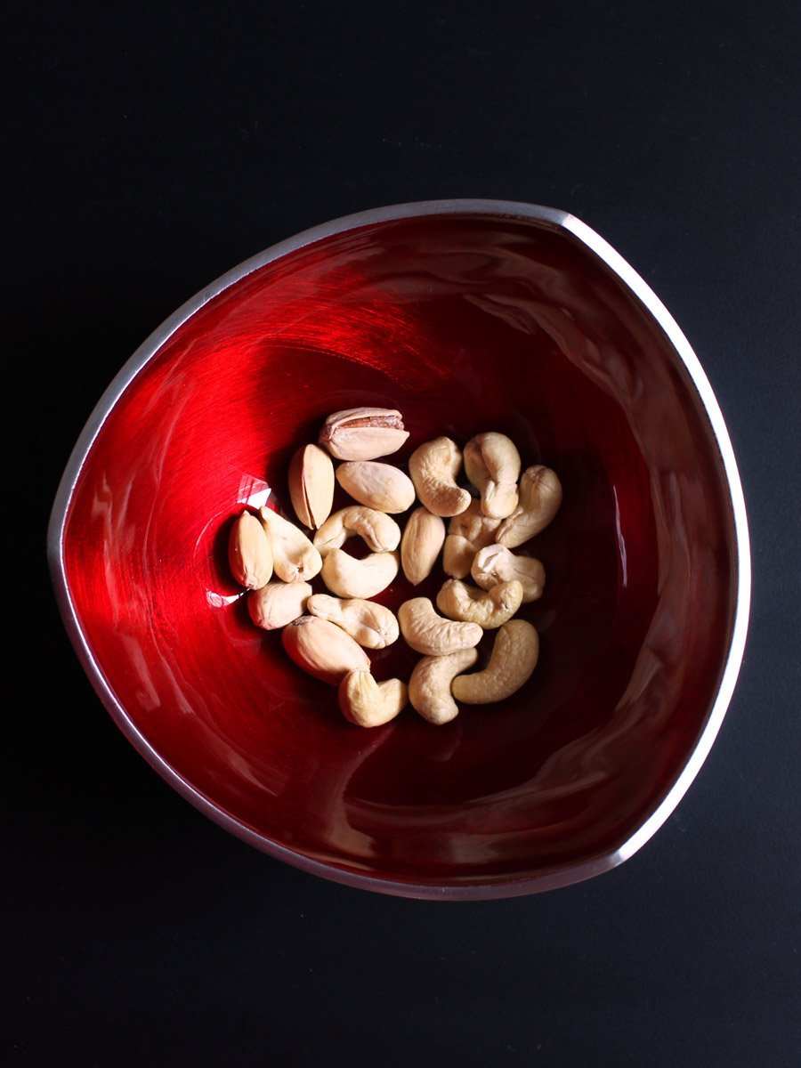 red-enameled-bowl.jpg Red Enameled Multipurpose Metal Bowl - Image 1