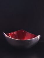 Red Enameled Multipurpose Metal Bowl - Image 4