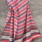 Red, white, blue Bhujodi Pure cotton Dupatta